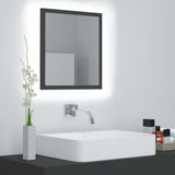 NNEVL LED Bathroom Mirror Grey 40x8.5x37 cm Chipboard