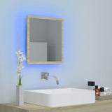 NNEVL LED Bathroom Mirror Sonoma Oak 40x8.5x37 cm Chipboard
