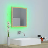 NNEVL LED Bathroom Mirror Sonoma Oak 40x8.5x37 cm Chipboard