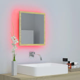 NNEVL LED Bathroom Mirror Sonoma Oak 40x8.5x37 cm Chipboard