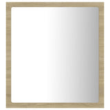 NNEVL LED Bathroom Mirror Sonoma Oak 40x8.5x37 cm Chipboard