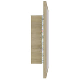NNEVL LED Bathroom Mirror Sonoma Oak 40x8.5x37 cm Chipboard