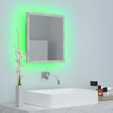 NNEVL LED Bathroom Mirror Concrete Grey 40x8.5x37 cm Chipboard