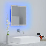 NNEVL LED Bathroom Mirror Concrete Grey 40x8.5x37 cm Chipboard