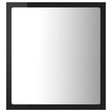 NNEVL LED Bathroom Mirror High Gloss Black 40x8.5x37 cm Chipboard