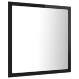 NNEVL LED Bathroom Mirror High Gloss Black 40x8.5x37 cm Chipboard