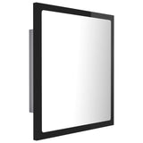 NNEVL LED Bathroom Mirror High Gloss Black 40x8.5x37 cm Chipboard