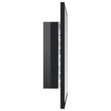 NNEVL LED Bathroom Mirror High Gloss Black 40x8.5x37 cm Chipboard