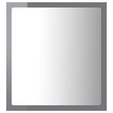 NNEVL LED Bathroom Mirror High Gloss Grey 40x8.5x37 cm Chipboard
