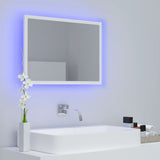 NNEVL LED Bathroom Mirror White 60x8.5x37 cm Chipboard