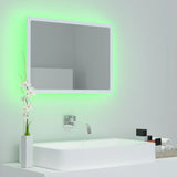NNEVL LED Bathroom Mirror White 60x8.5x37 cm Chipboard