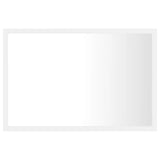 NNEVL LED Bathroom Mirror White 60x8.5x37 cm Chipboard