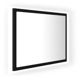 NNEVL LED Bathroom Mirror Black 60x8.5x37 cm Chipboard