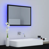 NNEVL LED Bathroom Mirror Black 60x8.5x37 cm Chipboard