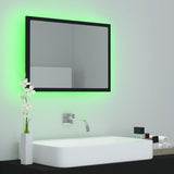 NNEVL LED Bathroom Mirror Black 60x8.5x37 cm Chipboard