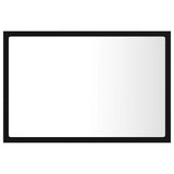 NNEVL LED Bathroom Mirror Black 60x8.5x37 cm Chipboard
