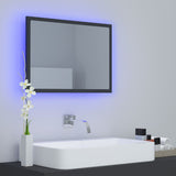 NNEVL LED Bathroom Mirror Grey 60x8.5x37 cm Chipboard