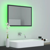 NNEVL LED Bathroom Mirror Grey 60x8.5x37 cm Chipboard
