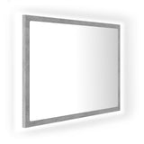 NNEVL LED Bathroom Mirror Concrete Grey 60x8.5x37 cm Chipboard