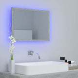 NNEVL LED Bathroom Mirror Concrete Grey 60x8.5x37 cm Chipboard