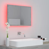 NNEVL LED Bathroom Mirror Concrete Grey 60x8.5x37 cm Chipboard