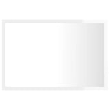 NNEVL LED Bathroom Mirror High Gloss White 60x8.5x37 cm Chipboard
