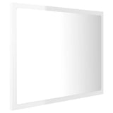 NNEVL LED Bathroom Mirror High Gloss White 60x8.5x37 cm Chipboard