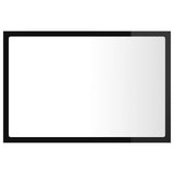 NNEVL LED Bathroom Mirror High Gloss Black 60x8.5x37 cm Chipboard