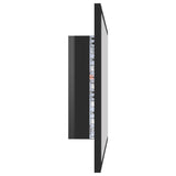 NNEVL LED Bathroom Mirror High Gloss Black 60x8.5x37 cm Chipboard