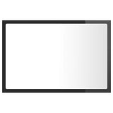 NNEVL LED Bathroom Mirror High Gloss Grey 60x8.5x37 cm Chipboard
