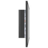 NNEVL LED Bathroom Mirror High Gloss Grey 60x8.5x37 cm Chipboard