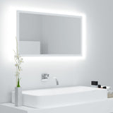 NNEVL LED Bathroom Mirror White 80x8.5x37 cm Chipboard