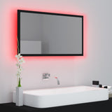 NNEVL LED Bathroom Mirror Black 80x8.5x37 cm Chipboard
