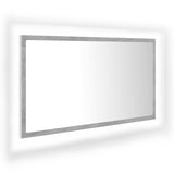 NNEVL LED Bathroom Mirror Concrete Grey 80x8.5x37 cm Chipboard