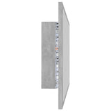 NNEVL LED Bathroom Mirror Concrete Grey 80x8.5x37 cm Chipboard