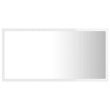 NNEVL LED Bathroom Mirror High Gloss White 80x8.5x37 cm Chipboard