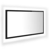 NNEVL LED Bathroom Mirror High Gloss Black 80x8.5x37 cm Chipboard