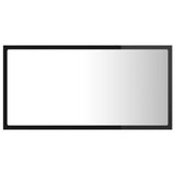 NNEVL LED Bathroom Mirror High Gloss Black 80x8.5x37 cm Chipboard