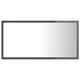 NNEVL LED Bathroom Mirror High Gloss Grey 80x8.5x37 cm Chipboard