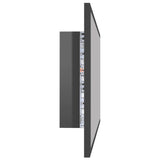 NNEVL LED Bathroom Mirror High Gloss Grey 80x8.5x37 cm Chipboard
