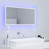 NNEVL LED Bathroom Mirror White 90x8.5x37 cm Chipboard