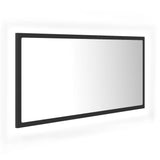 NNEVL LED Bathroom Mirror Grey 90x8.5x37 cm Chipboard