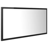 NNEVL LED Bathroom Mirror High Gloss Black 90x8.5x37 cm Chipboard