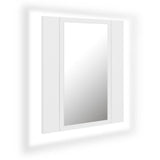 NNEVL LED Bathroom Mirror Cabinet White 40x12x45 cm
