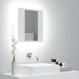 NNEVL LED Bathroom Mirror Cabinet White 40x12x45 cm