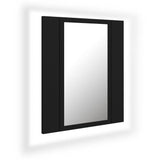NNEVL LED Bathroom Mirror Cabinet Black 40x12x45 cm