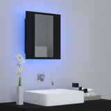 NNEVL LED Bathroom Mirror Cabinet Black 40x12x45 cm
