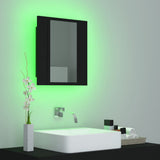 NNEVL LED Bathroom Mirror Cabinet Black 40x12x45 cm