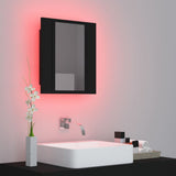 NNEVL LED Bathroom Mirror Cabinet Black 40x12x45 cm