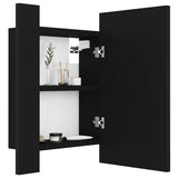 NNEVL LED Bathroom Mirror Cabinet Black 40x12x45 cm